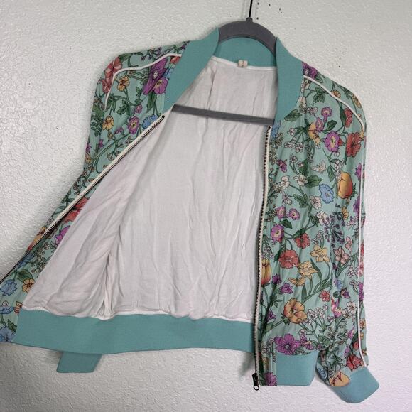 Spell Sayulito Jacket Womens XS Floral Bomber Zip Up Boho Cottagecore Chic Rayon - Picture 9 of 13